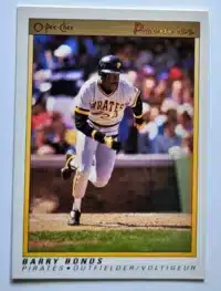 Barry Bonds O Pee Chee Premier 1990 Card #12 Pittsburgh Pirates