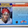 Eric Lindros Score 1990 Card #440 Back