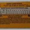 Barry Bonds Donruss 1987 Back