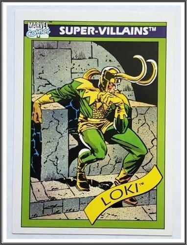 Loki Marvel Comic 1990 Trading Card 54 Super Villain