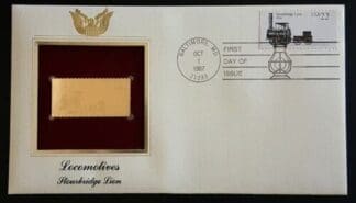 United States FDC 22kt Locomotive: Gowan & Marx October 1, 1987