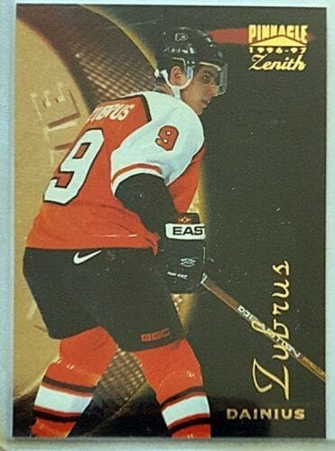 Dainius Zubrus Pinnacle Zenith 1996-97 NHL Card #123 Philadelphia Flyers