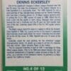 Dennis Eckersley Fleer 1989 "All-Star Team" MLB Trading Card 4 of 12 Oakland A's back