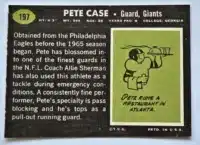 Pete Case Topps 1969 Card #197 back