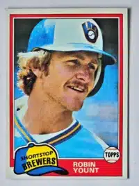 Robin Yount Topps 1981 Card # 515 Milwaukee Brewers