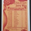 Jerry Rice Topps 1989 1000 Yard Club Back
