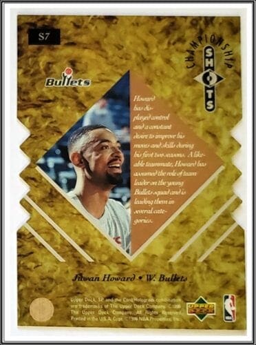 Juwan Howard Upper Deck SP 1996 Back