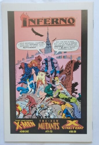 Alpha Flight Marvel Comics Issue #65 December 1988 back