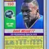 Dave Megget Score 1990 Card #150 Back