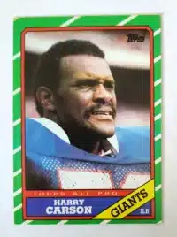 Harry Carson Topps 1986 Card #152