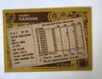 Harry Carson Topps 1986 Card #152 Back