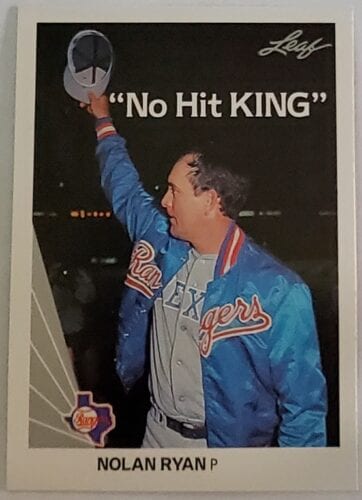 Nolan Ryan Leaf 1990 MLB Trading Card #265 Texas Rangers