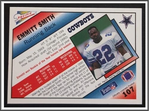 1991 pacific emmitt smith Values - MAVIN