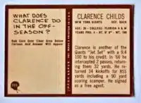 Clarence Child Philadelphia 1967 Card #111 Back