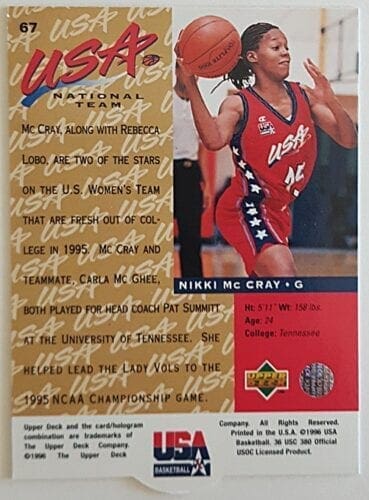 Nikki McCray Upper Deck 1996