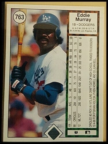 Eddie Murray Upper Deck 1989 Back