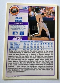 Craig Biggio Score 1989 #237 Back