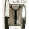 Ceramic Cutlery Set 3-Piece with Anti-Slip Grip