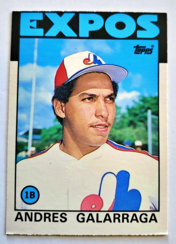 Andres Galarraga Topps 1986 Card 40T