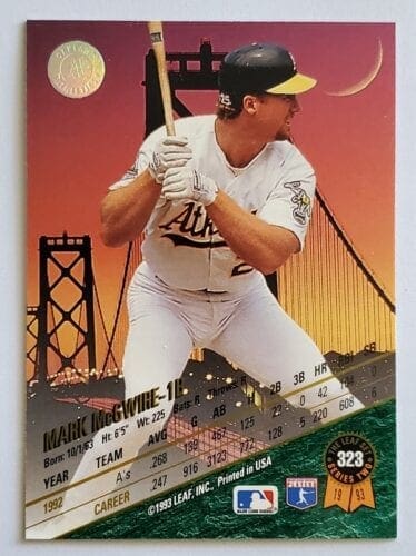 1997 Mark McGwire Leaf FRACTAL MATRIX #38 Oakland A's