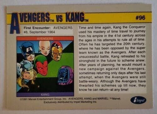 Avengers vs Kang Marvel 1991 