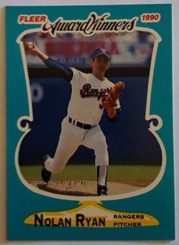 Nolan Ryan Fleer 1990 Award Winners Card #29 of 44