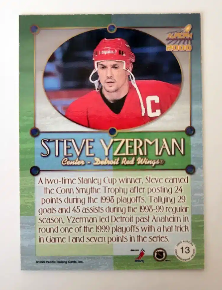 steve-yzerman-aurora-2000-1999-13-back Steve Yzerman Aurora 2000 1999 Card #13 back
