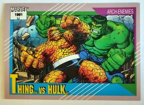 Thing vs Hulk Marvel 1991 "Arch-Enemies" Card #103