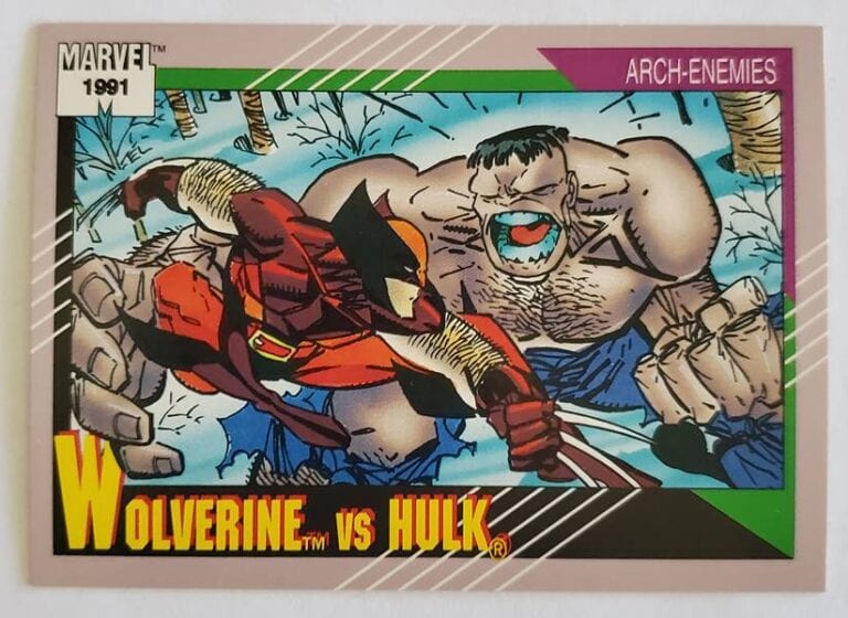 Hulk vs Wolverine Marvel 1991 "Arch-Enemies" Trading Card #108