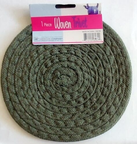 Absorbent Cotton Woven Trivet 8" diameter