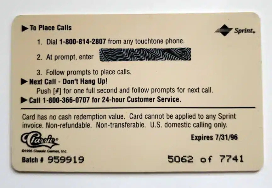 drew bledsoe classic-asset-gold-phone-card-2-dollars- card -5062-back Drew Bledsoe $2 Phone Card Back