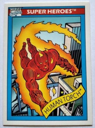Human Torch Marvel Comics Cards 1990 "Super-Heroes" Card #33
