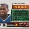 Joey Galloway Score 1995 Summit Edition NFL Trading Card #168 Back