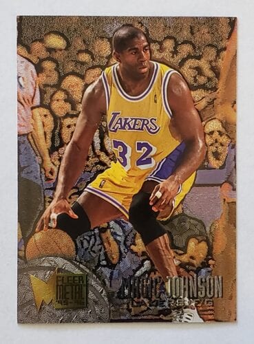 Magic Johnson Fleer Metal 1996 NBA Trading Card #161 L.A Lakers