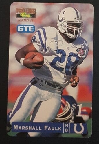Marshall Faulk Classic Proline Series II $1 Phone Card 1995 #6 of 30