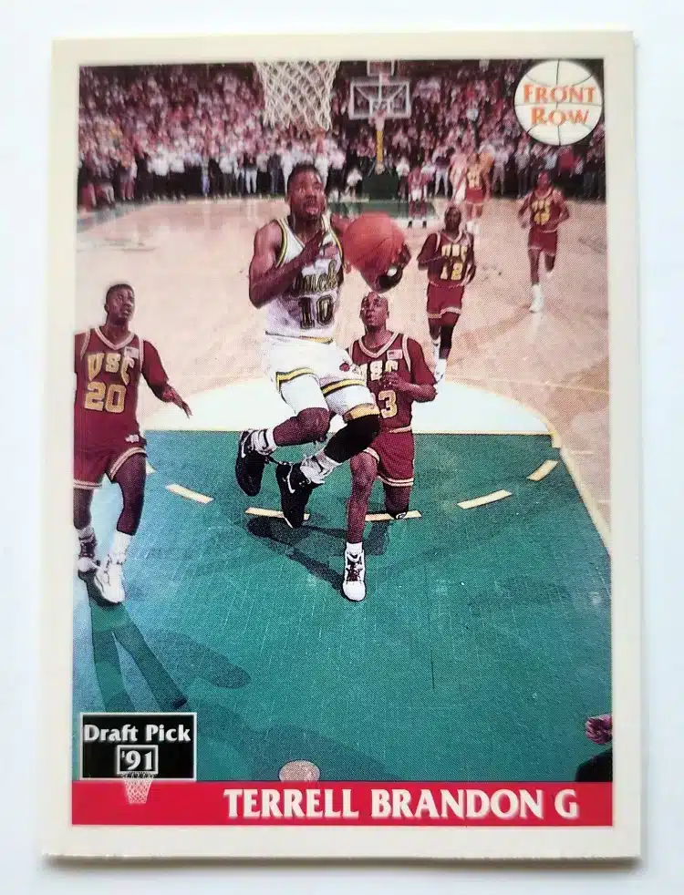 terrell-brandon-front-row--1991-10-oregon-ducks Terrell Brandon Front Row 1991 Card # 10