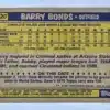 Barry Bonds Topps 1987 Card #320 Back