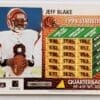 Jeff Blake Score 1995 Summit Edition NFL Trading Card #4 Back