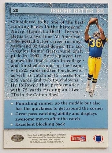 1993 jerome bettis