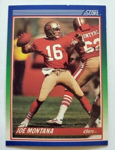 1990 FLEER JOE MONTANA #10 ERROR 31054 TDS SAN FRANCISCO 49ERS HOF PSA 9  MINT 62342318 - AA Mint Cards