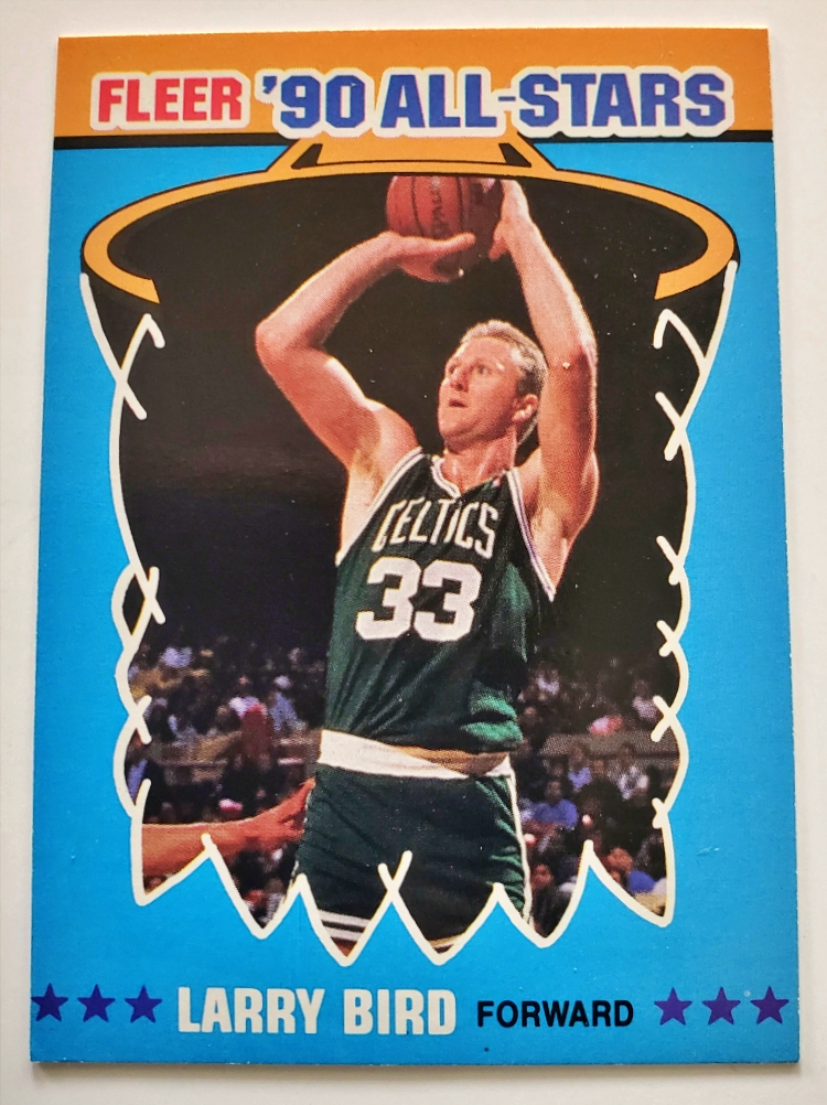 Larry Bird Fleer 1990 All Stars card #2 of 12