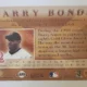 Barry Bonds Omega 1988 Card #209 Back