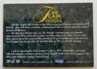 Drew Bledsoe Flair 1995 Card 20 of 30 Back