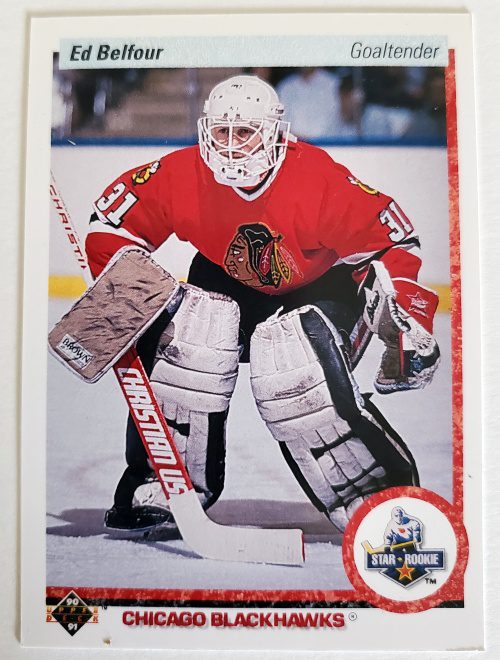 Ed Belfour Upper Deck 1990 NHL Card #55