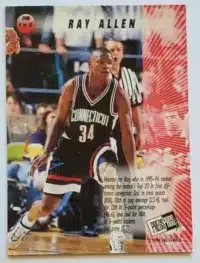 Ray Allen Press Pass 1996 Card #2 of 12 Back