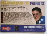 Drew Bledsoe Action Packed 1994 Card #70 back