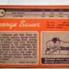 George Sauer Topps 1970 NFL Trading Card #176 Back