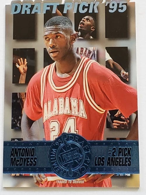 Antonio McDyess Press Pass Die Cut 1995 Blue Card 30