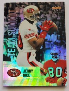 Jerry Rice Score 1995 "Team Summit" Trading Card #12 of 12