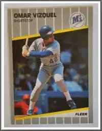 Omar Vizquel Fleer Update 1989 Card# U-62